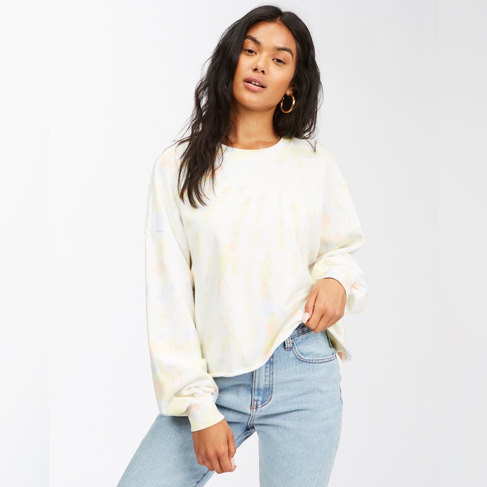 BILLABONG DREAMY HUES Tie-Dye Sweatshirt MEDIUM